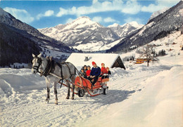 74-CHATEL- LA PROMENADE EN TRAINEAU FACE A LA VALLEE D'ABONDANCE - Châtel