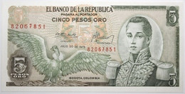 Colombie - 5 Pesos Oro - 1975 - PICK 406e.3 - NEUF - Colombie