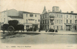 Lunel * La Place De La République * Café De L'ouvrier POUJOL COURTIER - Lunel