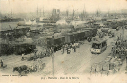 Marseille * Le Quai De La Joliette * Tramway Tram * Wagons Train Attelage - Joliette