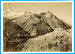 Suisse Valais * Zermatt Riffelalp Glacier Trift * Photo Albumine Vers 1890 - Oud (voor 1900)