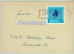 DDR 1972, Brief Berlin-Lichtenberg - Bockum, Tierpark Berlin - Pélicans