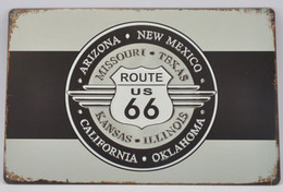 USA Metal (tin) Wallplate ROUTE 66 (retro Style) - Special US Edition - New - Blechschilder (ab 1960)