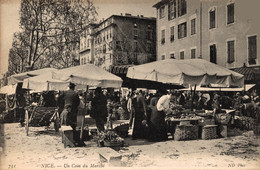 N°83949 -cpa Nice -un Coin Du Marché- - Marchés