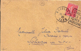 81 - TARN - GRAULHET - DAGUIN FLAMME DROITE 1928  NON REPERTORIE - Mechanical Postmarks (Other)