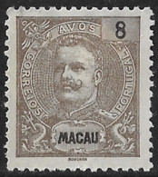 Macau Macao – 1903 King Carlos 8 Avos Mint Stamp - Ungebraucht