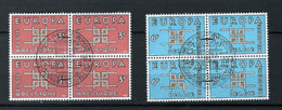 ZIBELINE BELGIQUE BELGIE EUROPA CEPT 1963  TIMBRES  OBLITERES BLOCS DE 4 - Sammlungen