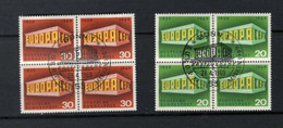 ZIBELINE ALLEMAGNE DEUTSCHLAND EUROPA CEPT 1969 TIMBRES  OBLITERES BLOCS DE 4 - Collections