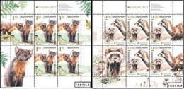 BULGARIA - 2021 - Europa-CEPT - Animaux Protégés - 2 PF** - Unused Stamps