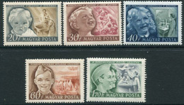 HUNGARY 1950 International Children's Day MNH / **.  Michel 1101-05 - Unused Stamps