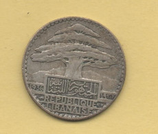 LIBANO Protectorado Frances - 25 Piastres De Plata 1936 - Liban