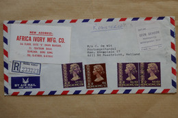 U3 CHINA HONG KONG BELLE LETTRE RECOM.1980 KOWLOON POUR MAASTRICHT NEDERLAND+ AFFRANC. INTERESSANT - Storia Postale