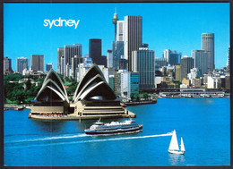 Australia  Sydney 1986 / Opera House And Skyline, Tower, Cruiser Ship, Sailing Boat - Sydney