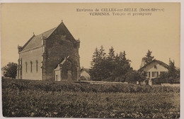 C. P. A. : 79 Environs De CELLES SUR BELLE : VERRINES, Temple Et Presbytère, RARE, En 1933 - Sonstige Gemeinden