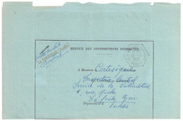 LA POMMERAIE SUR SEVRE Vendée Lettre Contributions En Franchise Ob 19 11 1956 Hexagone Agence Postale  Lautier F7 - Handstempel