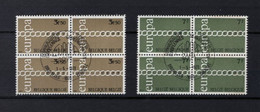 ZIBELINE BELGIQUE BELGIE EUROPA CEPT 1971 TIMBRES  OBLITERES BLOCS DE 4 - Collections