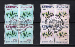 ZIBELINE BELGIQUE BELGIE EUROPA CEPT 1972 TIMBRES  OBLITERES BLOCS DE 4 - Sammlungen
