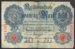 Germany 1910 - 20 Mark Ser.H [Kr. 40b] - 20 Mark