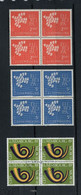 ZIBELINE LUXEMBOURG EUROPA CEPT  TIMBRES  OBLITERES BLOCS DE 4 - Collections