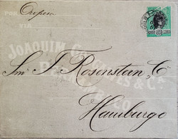 O) 1894 BRAZIL, LIBERTY HEAD, SCT 119 300r Green, JOAQUIN GONGALVES, CIRCULATED COVER TO HAMBURG, XF - Covers & Documents