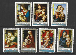 Equatorial Guinea 1971 Christmas Paintings Set Of 7 MNH - Equatorial Guinea