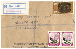 (RR 2) New Zealand FDC Posted Registered To Christchurch - 1970's - Briefe U. Dokumente