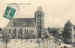 / CPA FRANCE 18 "Massay, L'église Et Le Château" - Massay