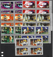 Equatorial Guinea 1972 Apollo 15 Space Mission Set Of 7 MNH Blocks Of 4 - Equatorial Guinea