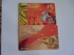 CYPRUS USED  CARDS  NEW YEAR CHRISTMAS SANTA CLOUS - Noel