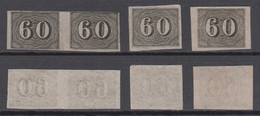 Brazil Brasil 4x Mi# 14 (*) Mint 60R Verticais 1 Pair - Unused Stamps