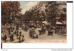 REF16.958 PARIS  LE BOULEVARD DE LA MADELEINE.VOITURES ANCIENNES VIEUX TACOTS - Arrondissement: 08