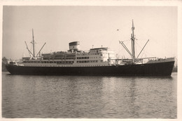 GENERAL LECLERC * Carte Photo * Bateau Cargo Paquebot Commerce Marine Marchande ? Compagnie Chargeurs Réunis CR - Comercio