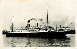 GROIX Groix * Carte Photo * Bateau Cargo Paquebot Commerce Marine Marchande ? Compagnie Chargeurs Réunis CR - Cargos