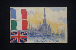 ITALIE - Oblitération Poste Militaire Sur Carte Postale Patriotique En 1918 Pour La France - L 98956 - Military Mail (PM)