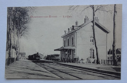 Cpa Dompierre-sur-Besbre, Allier, La Gare, Train, Locomotive - Sonstige Gemeinden