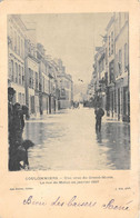 77-COULOMMIERS- UNE CRUE DU GRAND-MORIN LA RUE DE MELUN EN JANVIER 1897 - Coulommiers