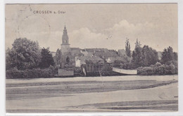 93722 AK Crossen An Der Oder (Krosno Odrzanskie) - Stadtansicht Mit Kirche 1908 - Neumark