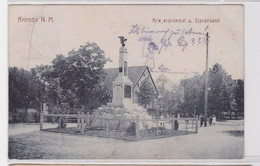 92914 Ak Kriescht Krzeszyce N.M. Kriegerdenkmal Und Standesamt 1919 - Neumark