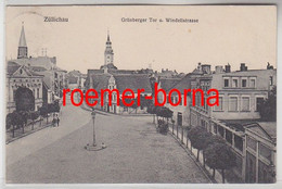 80727 Ak Züllichau Sulechów Grünberger Tor Und Windellstrasse 1912 - Neumark