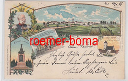 80009 Ak Lithographie St.Privat Saint-Privat-la-Montagne Erinnerungen 1899 - Lothringen