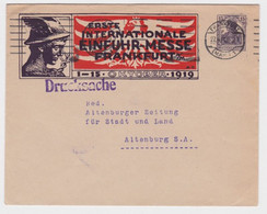 78464 DR Ganzsachen Umschlag PU35/C1/3 1.Einfuhrmesse Frankfurt A.M. 1919 - Buste