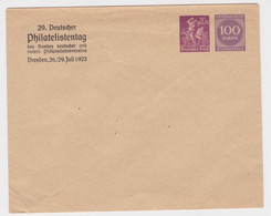 75742 DR Ganzsachen Umschlag PU 29.Dt.Philatelistentag Dresden 1923 - Buste