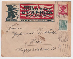 75422 DR Ganzsachen Umschlag PU46/C1 1.Einfuhrmesse Frankfurt A.M. 1919 - Sobres