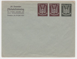 68793 DR Ganzsachen Umschlag PU 29.Dt.Philatelistentag Dresden 1923 - Buste