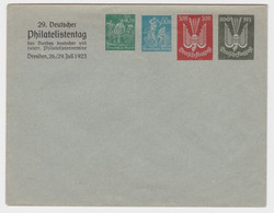 25009 DR Ganzsachen Umschlag PU 29.Dt.Philatelistentag Dresden 1923 - Buste