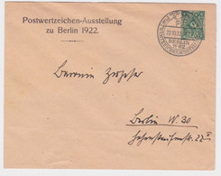 10232 DR Ganzsachen Umschlag PU73 Berlin Postwertzeichen Ausstellung 1922 - Sobres