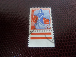 Marianne à La Nef - 25c. - Yt 1234 - Bleu Et Rouge - Bande Oblitéré  - Année 1960 - - 1959-1960 Marianne In Een Sloep