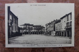 REALMONT (81) - PLACE DE L'EGLISE ET ARCADES - LE TARN ILLUSTRE - Realmont