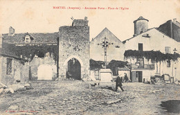 CPA 12 MARTIEL ANCIENNE PORTE PLACE DE L'EGLISE - Sonstige & Ohne Zuordnung