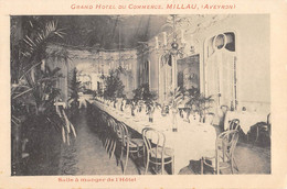 CPA 12 MILLAU GRAND HOTEL DU COMMERCE SALLE A MANGER DE L'HOTEL - Millau